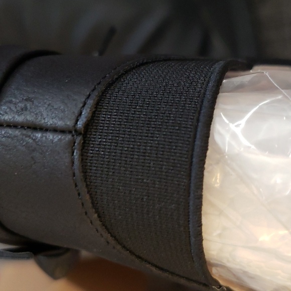 Syktkmx Black Open Toe Slouchy Backless Side Zipper Sandal Boots in Black SZ 9 - Picture 9 of 14